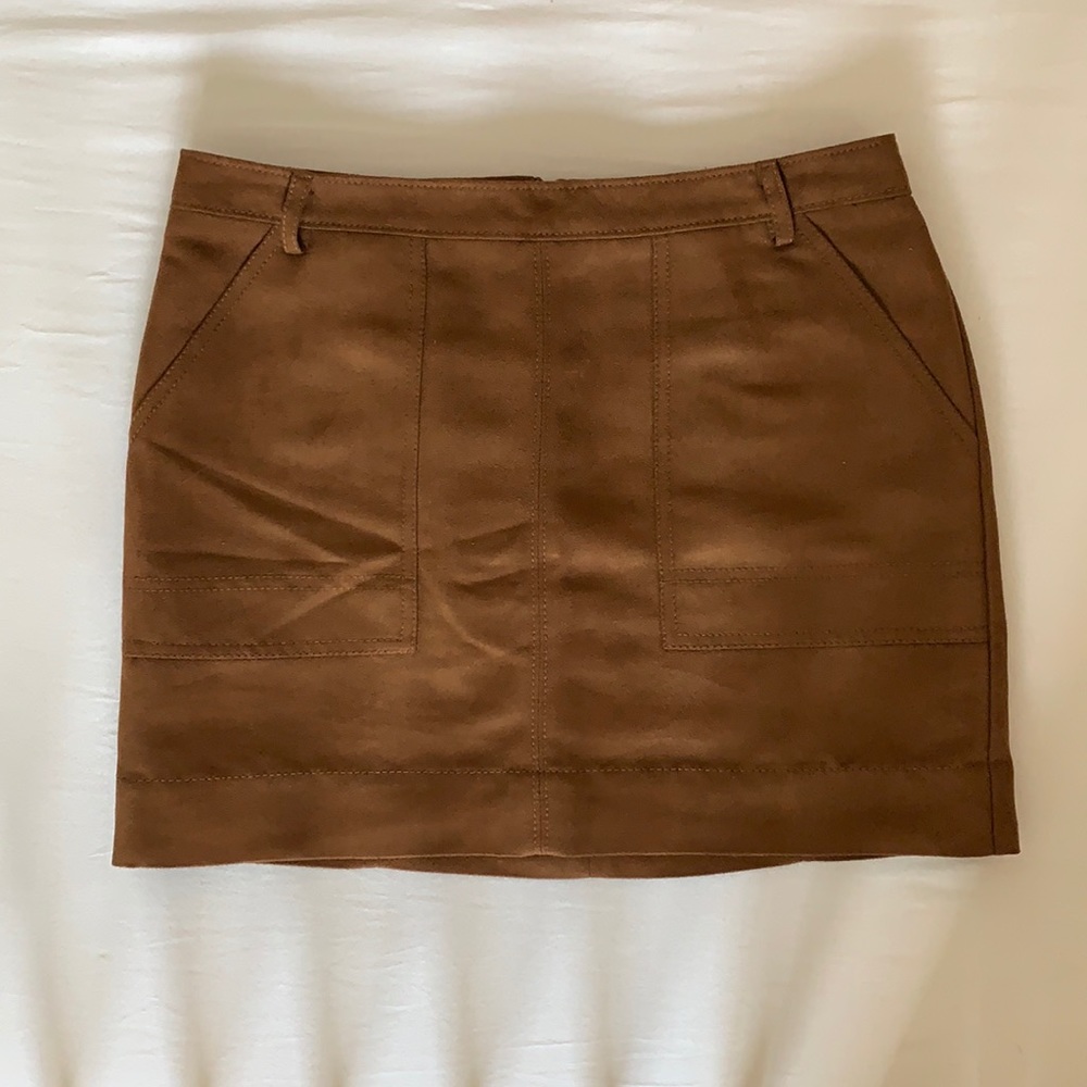 Hinge Faux Suede Skirt